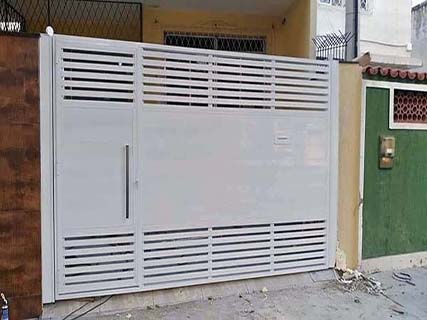 Portão de Alumínio branco Joinville